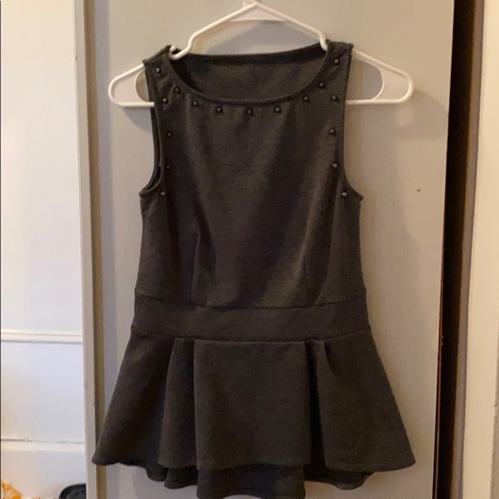 Mossimo grey peplum top